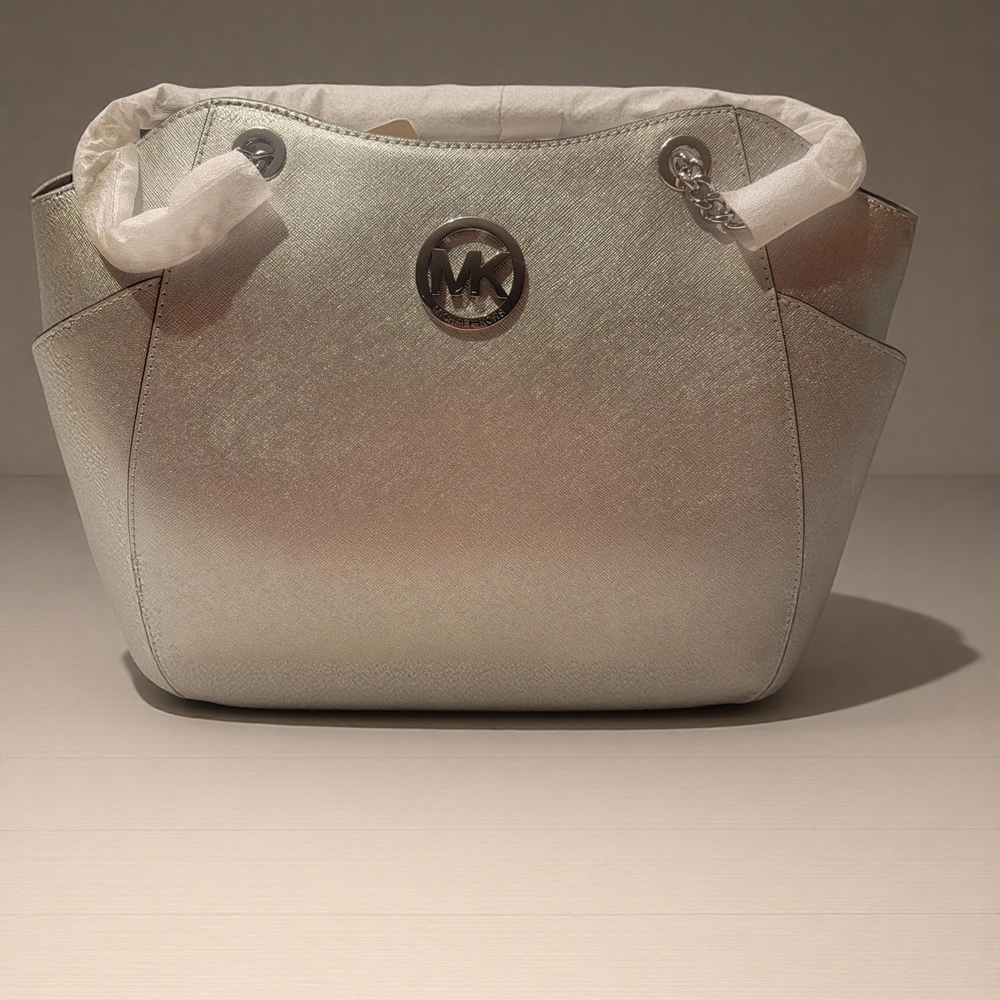 Michael Kors Metallic Silver Shoulder Bag